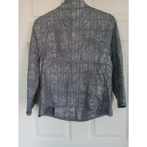 Ruby Rd Cinch Funnel Neck Silver-Gray Lightweight Jacket Women's 12 - Picture 10 of 10